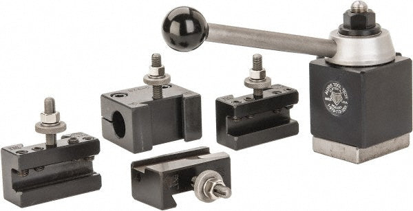 Aloris #2-BS Series BXA Tool Post Holder & Set for 10 to 15" Lathe Swing