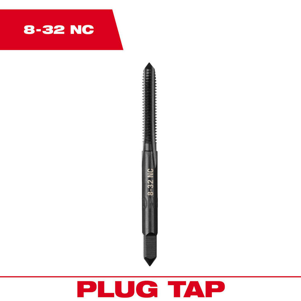 Milwaukee Tool 49-57-5121 Straight Flute Taps Tap Type Straight Flute Thread Size (Inch) #8-32 Overall Length (Decimal Inch) 2.2500 Chamfer Plug Material High-Carbon Steel Coating/Finish Black Oxide