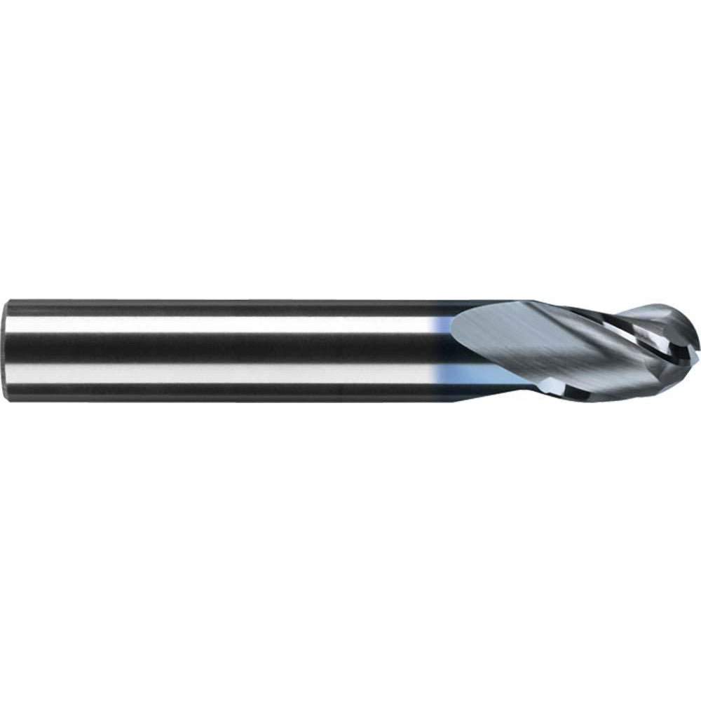 RobbJack B-300-08-A Ball End Mill 0.25" Dia, 0.3125" LOC, 3 Flute, Solid Carbide