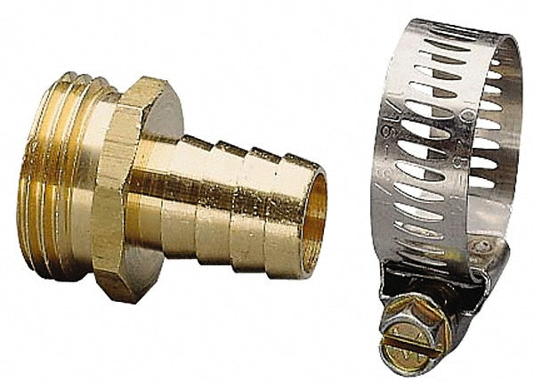 Nelson 854504-1001 Garden Hose Fitting Male, 5/8", Brass