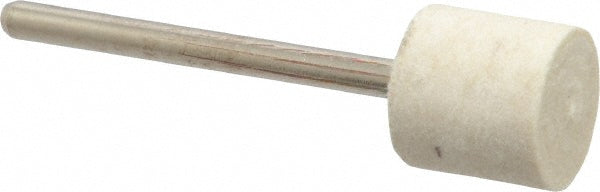 Divine Brothers B5-H Mounted Polishing Bob Cylinder Shape, 1/2" Max Dia, 1/8" Shank Dia, Wool Felt