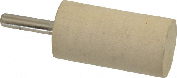 Divine Brothers B14-M Mounted Polishing Bob Cylinder Shape, 1" Max Dia, 1/4" Shank Dia, Wool Felt