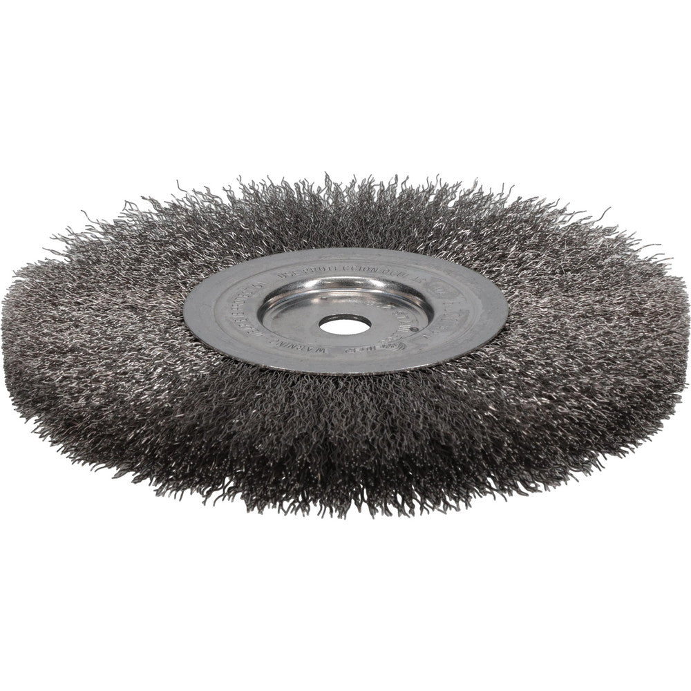 Weiler 93619 Wheel Brush 8" Wheel Dia, 3/4" Face Width, 0.0118" Wire Dia, Crimped