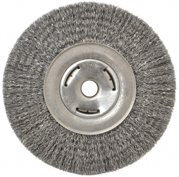 Weiler 93632 Wheel Brush 7" Wheel Dia, 7/8" Face Width, 0.0140" Wire Dia, Crimped