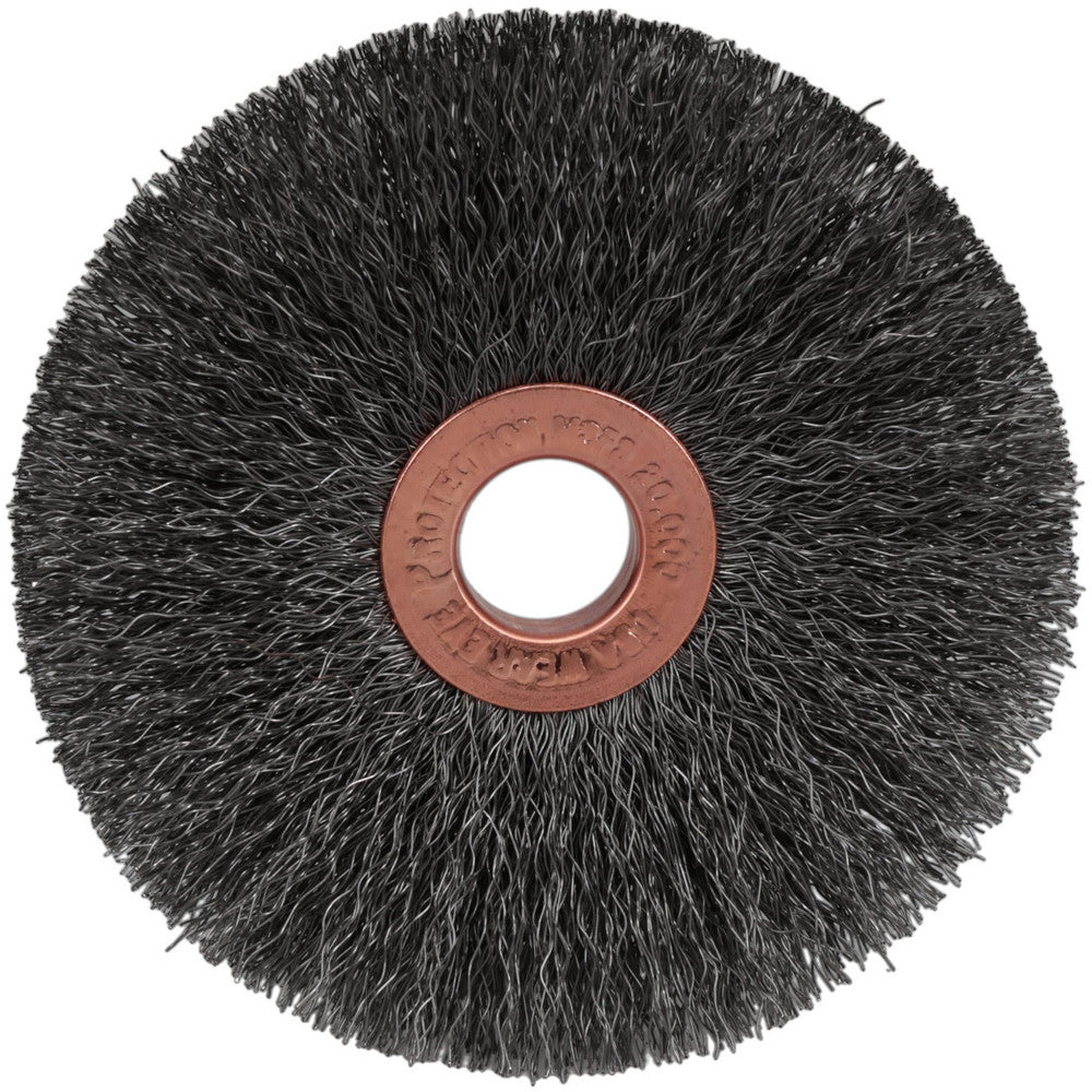 Weiler 93662 Wheel Brush 3" Wheel Dia, 5/8" Face Width, 0.0080" Wire Dia, Crimped