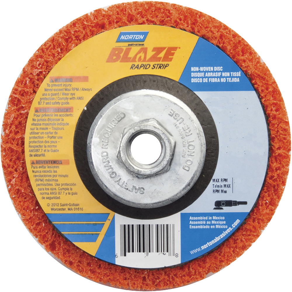 Norton 66254498101 Deburring Disc 4-1/2" Dia, Extra Coarse Grade, Aluminum Oxide/Ceramic