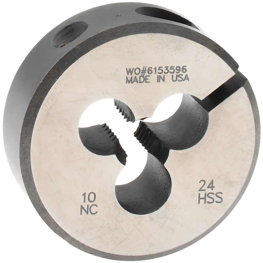 Made In USA Dies 03692308 Round Die #10-24, 1" OD, High Speed Steel