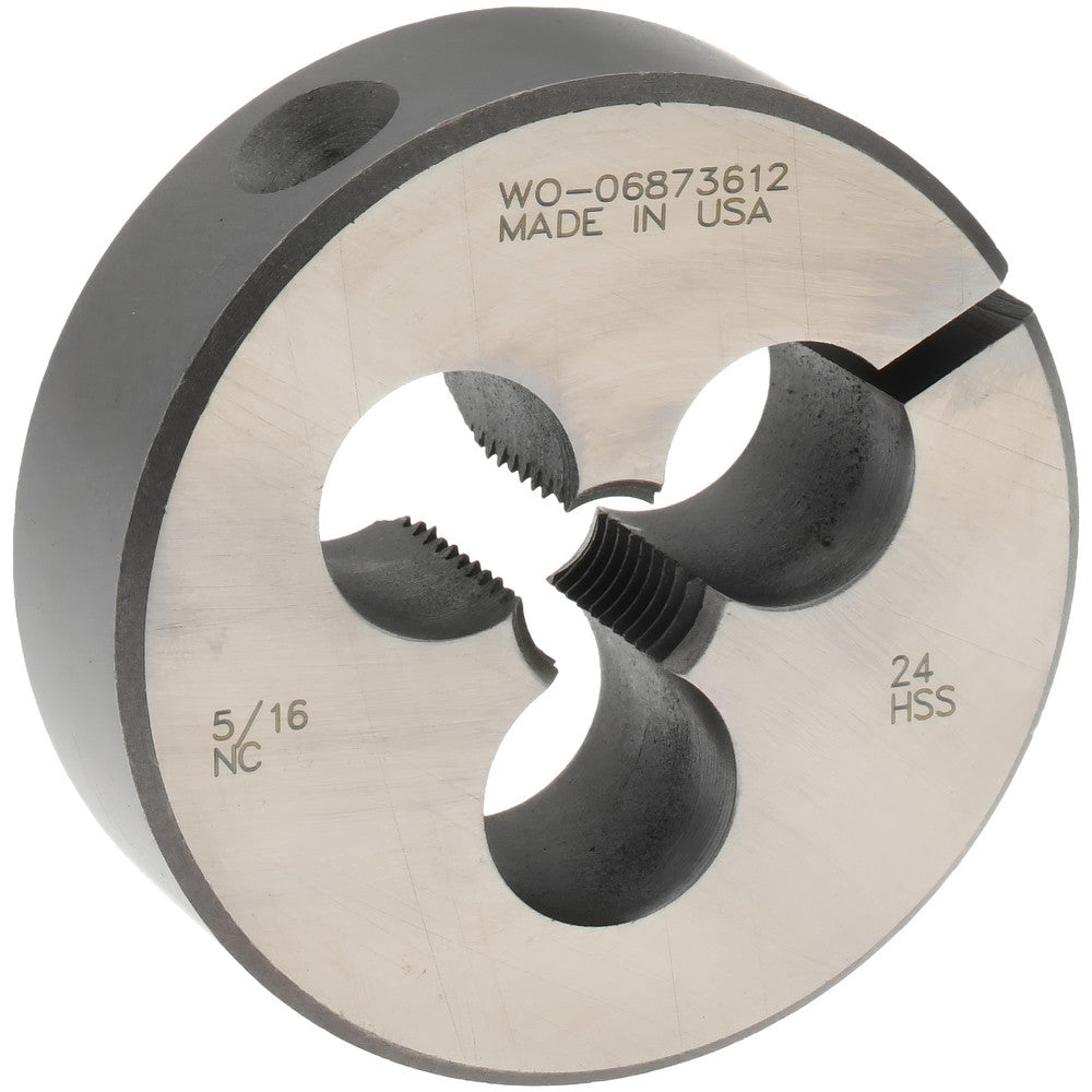 Made In USA Dies 03694122 Round Die 5/16-24, High Speed Steel