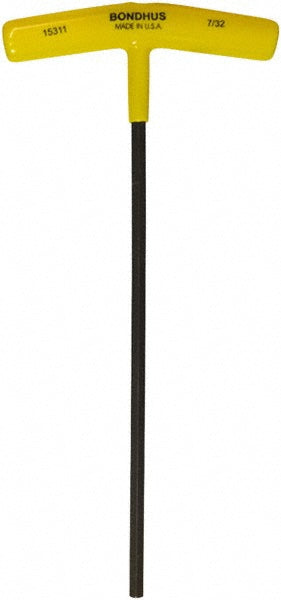 Bondhus 15311 Hex Key 7/32" Hex, Hex End, T-Handle Cushion Grip