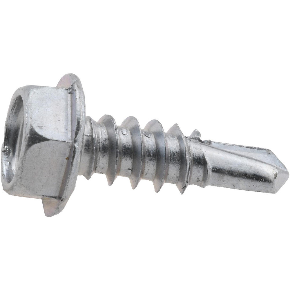 ITW Buildex 560001 #8, Hex Washer Head, Hex Drive, 1/2" Length Under Head, #2 Point, Self Drilling Screw
