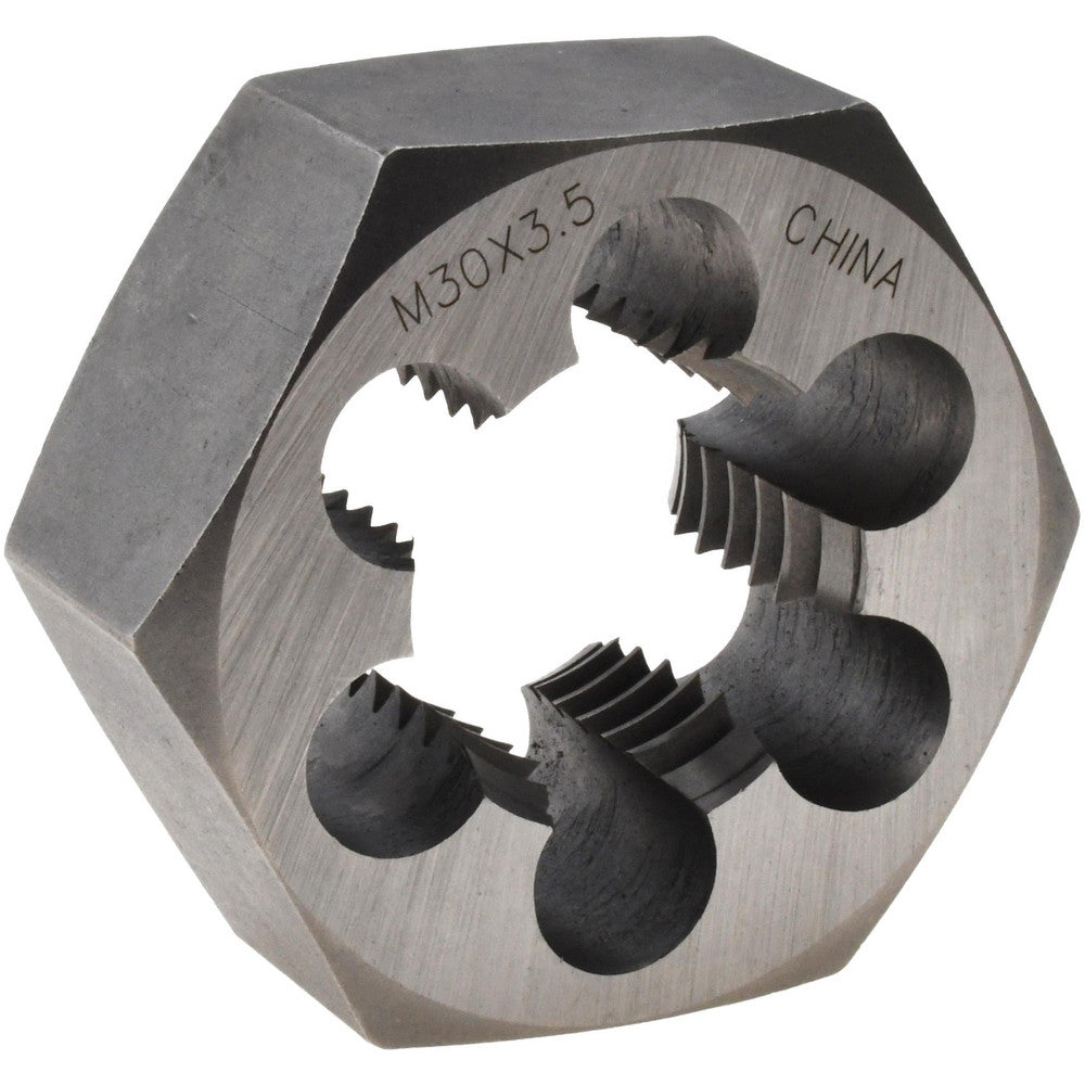 Value Collection 364-0304 Hex Rethreading Die M30x3.5, 1" Thick, Right Hand, Carbon Steel