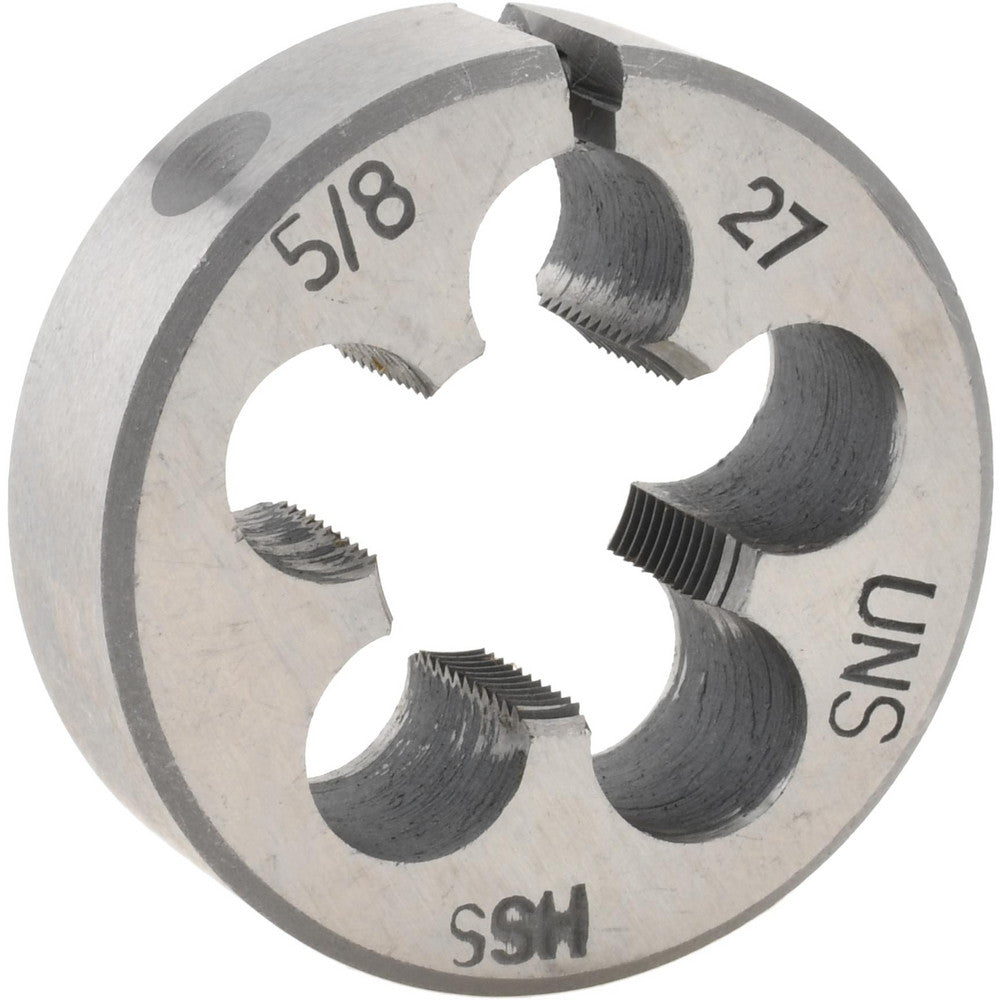 Value Collection 315-1255 Round Die 5/8-27, High Speed Steel