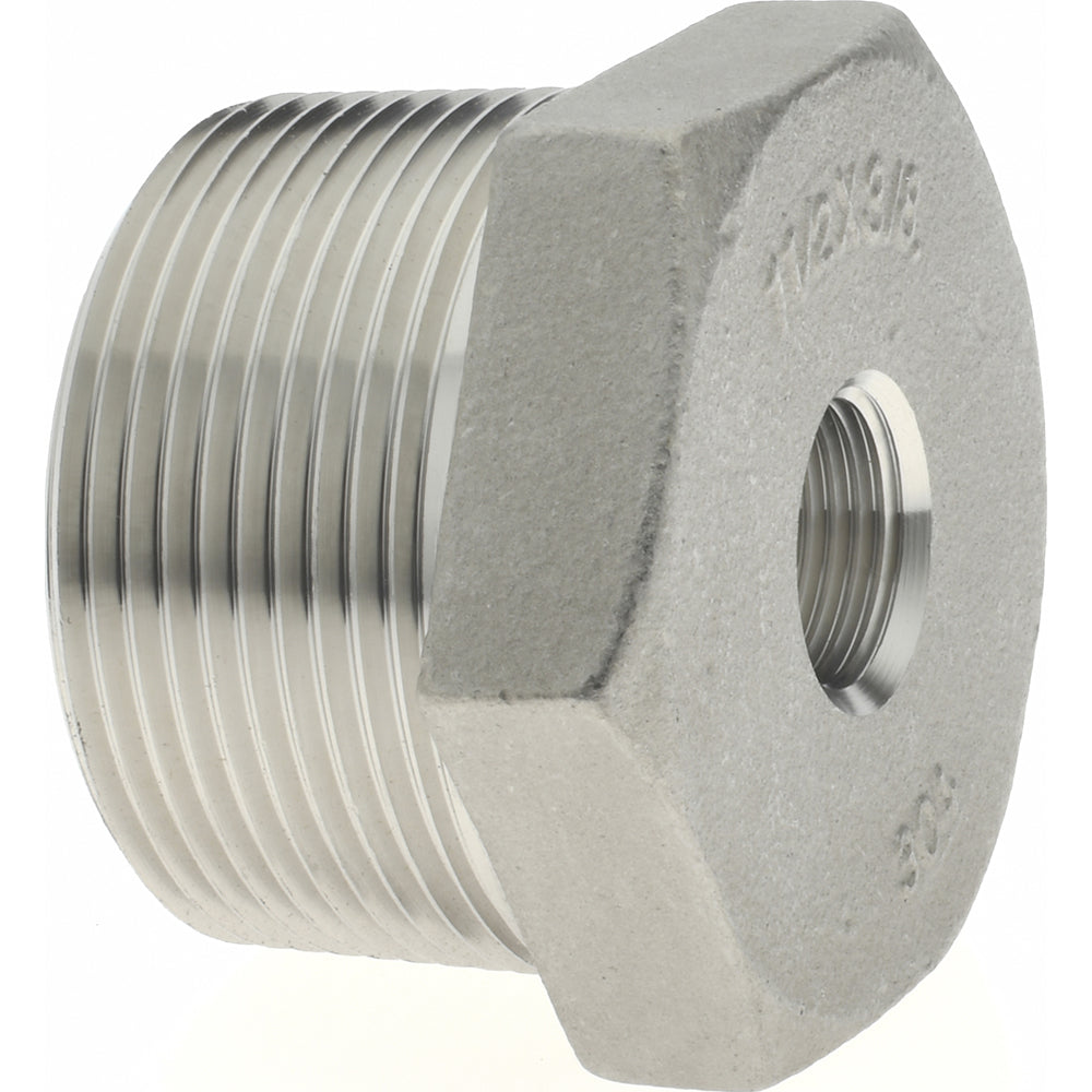Merit Brass K414-2406 Pipe Bushing 1-1/2 x 3/8", 304 Stainless Steel