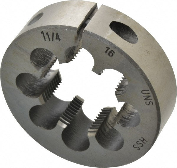 Value Collection 315-1543 Round Die 1-1/4-16, High Speed Steel