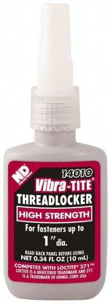 Vibra-Tite 14010 Threadlocker Red, Liquid, 10 mL, Bottle