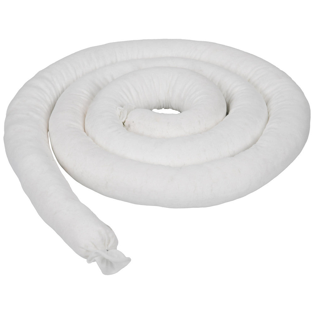 PRO-SAFE CEP-PS10 Sock Oil Only, 3" Dia, 10" OAL, 12 gal Absorption, Polypropylene, White