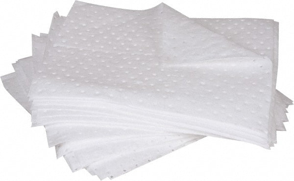 PRO-SAFE Q100 Sorbent Pad Oil Only Use, 15" Wide, 17" Long, 32 gal, White