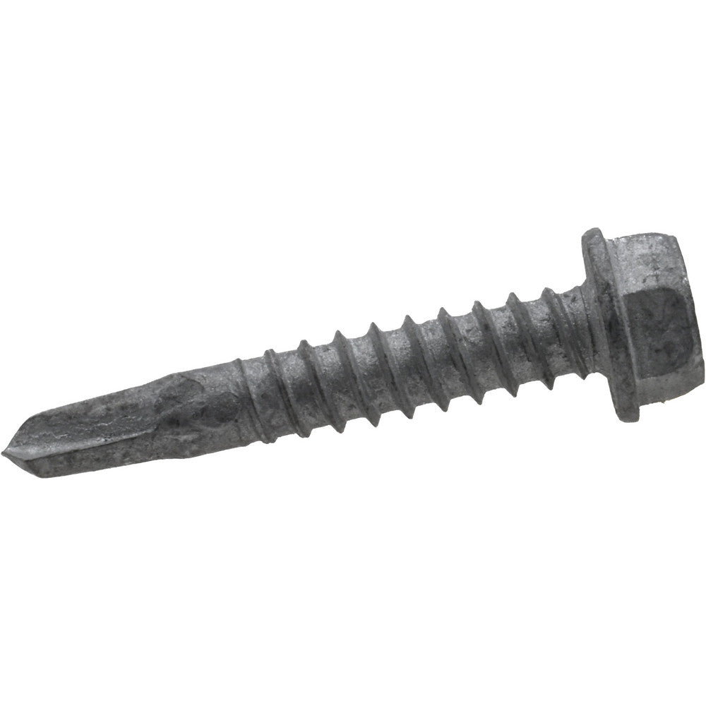 ITW Buildex 560034 #12, Hex Washer Head, Hex Drive, 1-1/4" Length Under Head, #2 Point, Self Drilling Screw