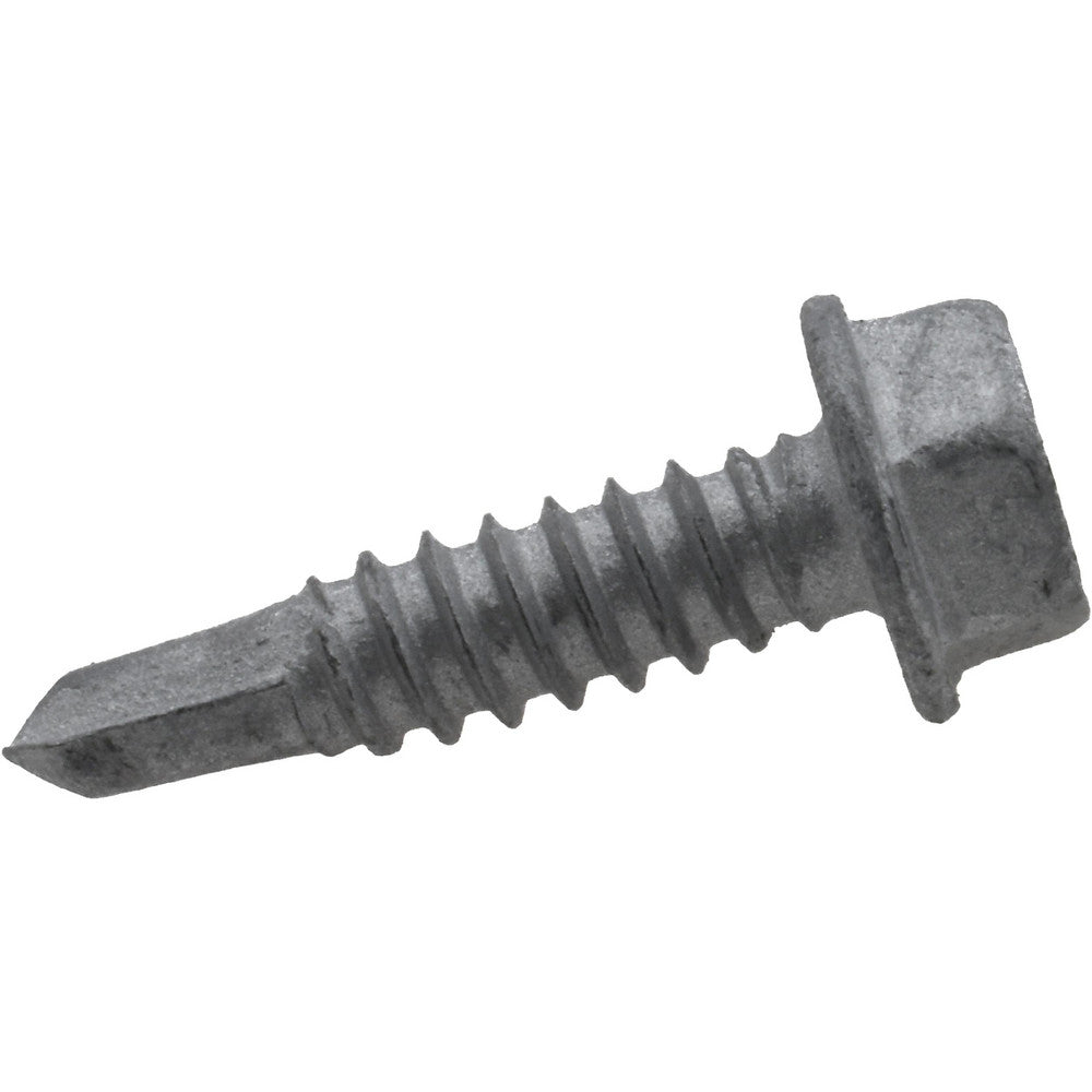 ITW Buildex 560054 1/4", Hex Washer Head, Hex Drive, 1" Length Under Head, #3 Point, Self Drilling Screw