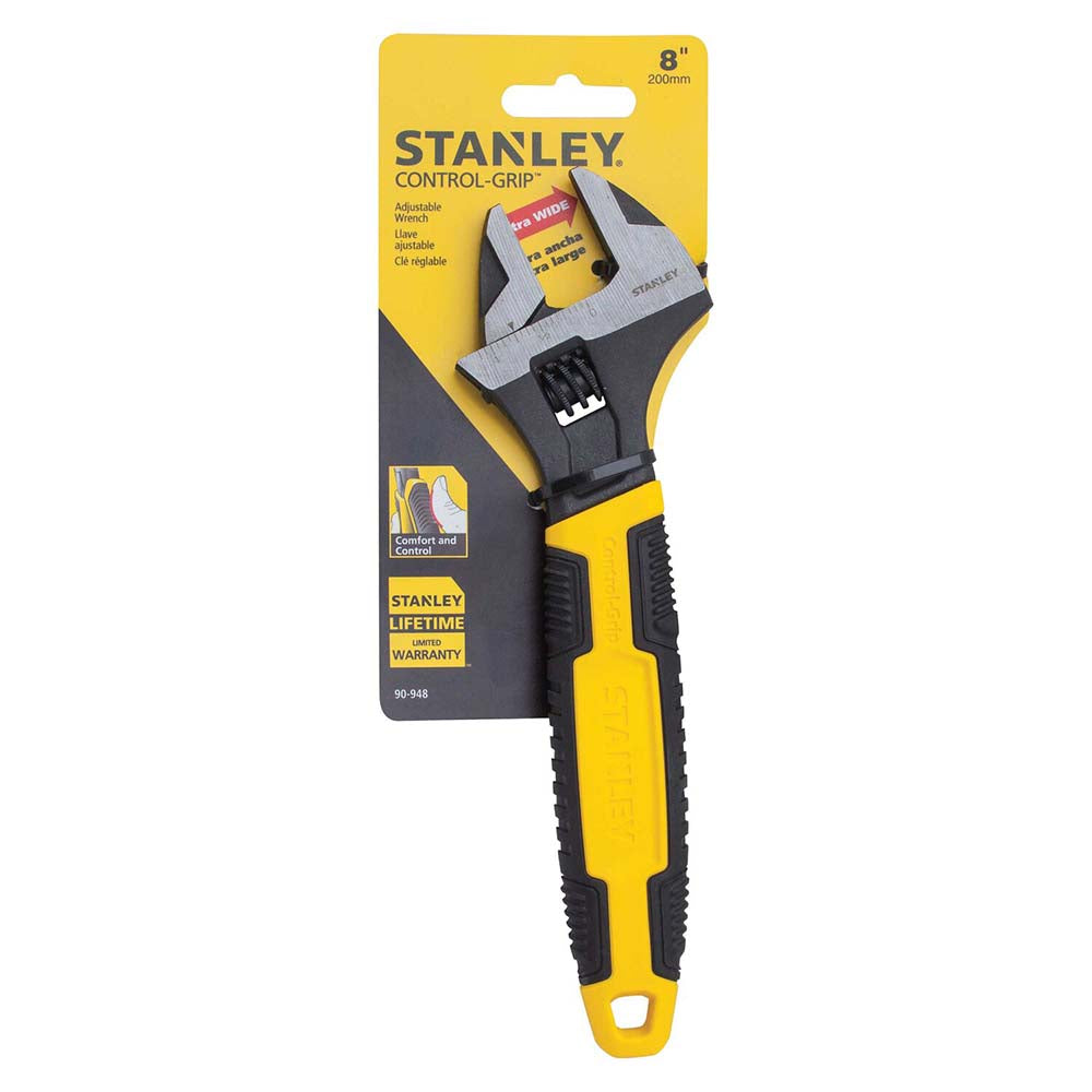 Stanley 90-948 Adjustable Wrench 8" OAL, 1-1/8" Jaw Capacity
