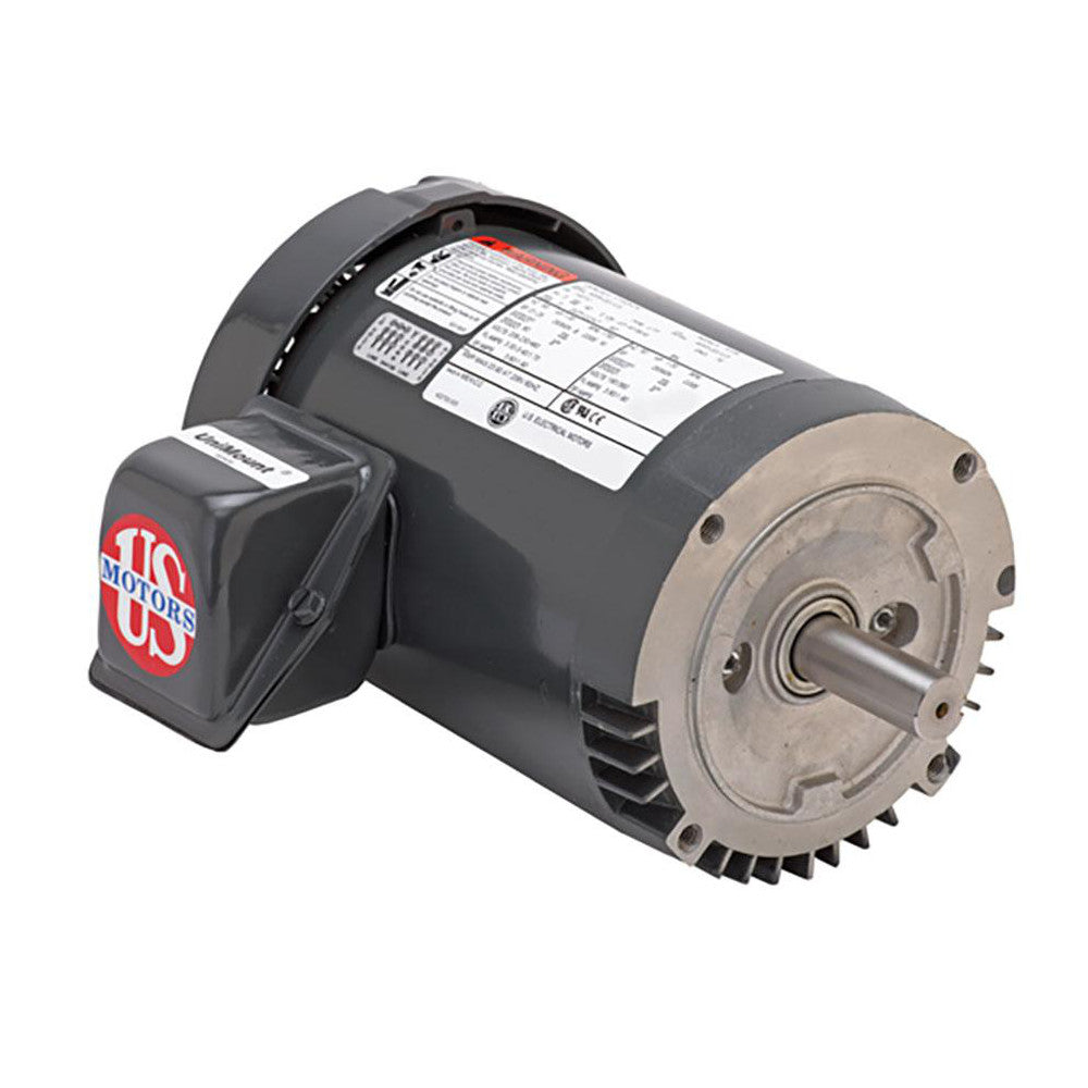 US Motors U12S2ACR Three Phase Energy Efficient AC Motor TEFC Enclosure