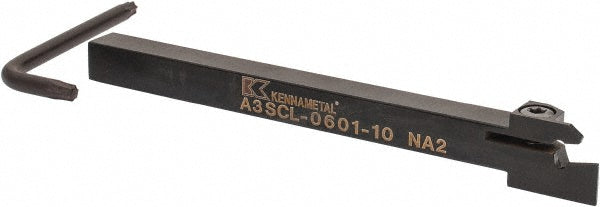 Kennametal 1806713 Indexable Cutoff Toolholder 10 mm Max Depth of Cut, 0.79" Max Workpiece Dia, Left Hand