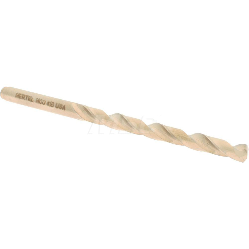 Hertel 04138657 Jobber Length Drill Bit #18 (0.1695) Dia, 135 deg, Cobalt