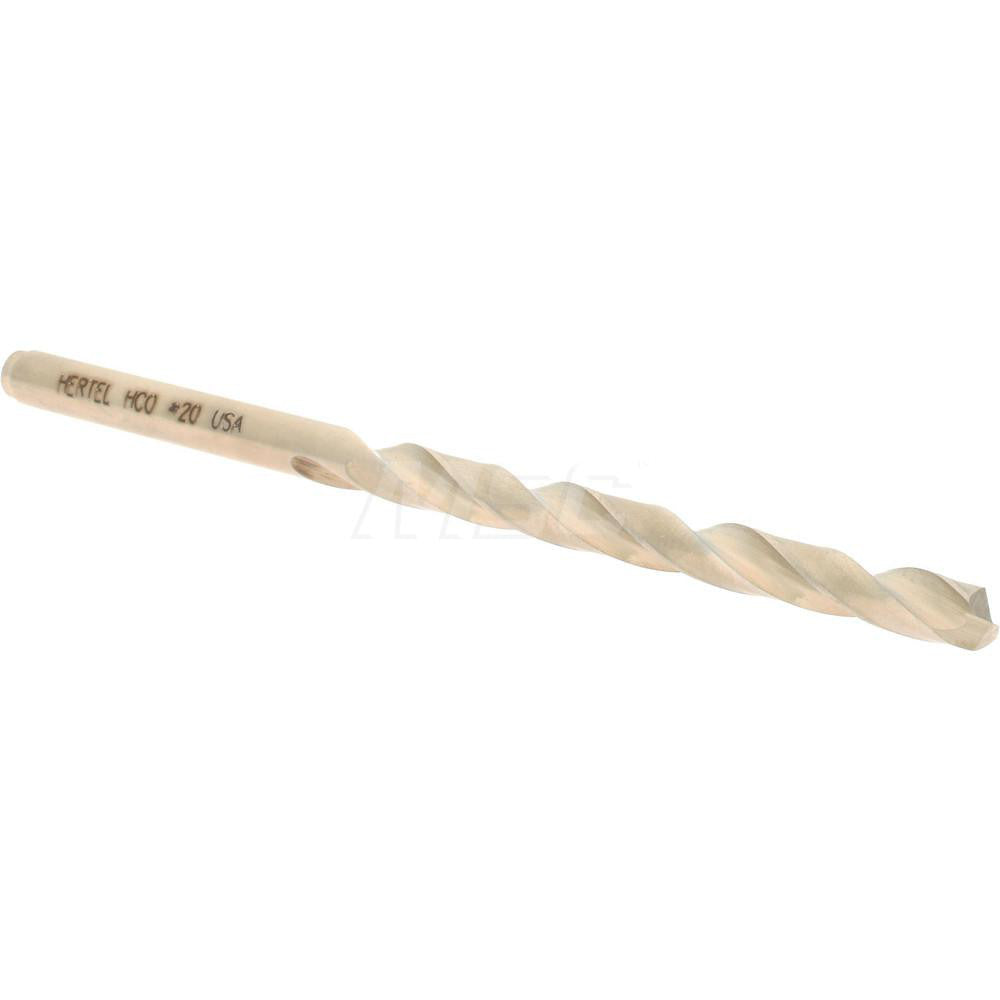 Hertel 04138673 Jobber Length Drill Bit #20 (0.1610) Dia, 135 deg, Cobalt