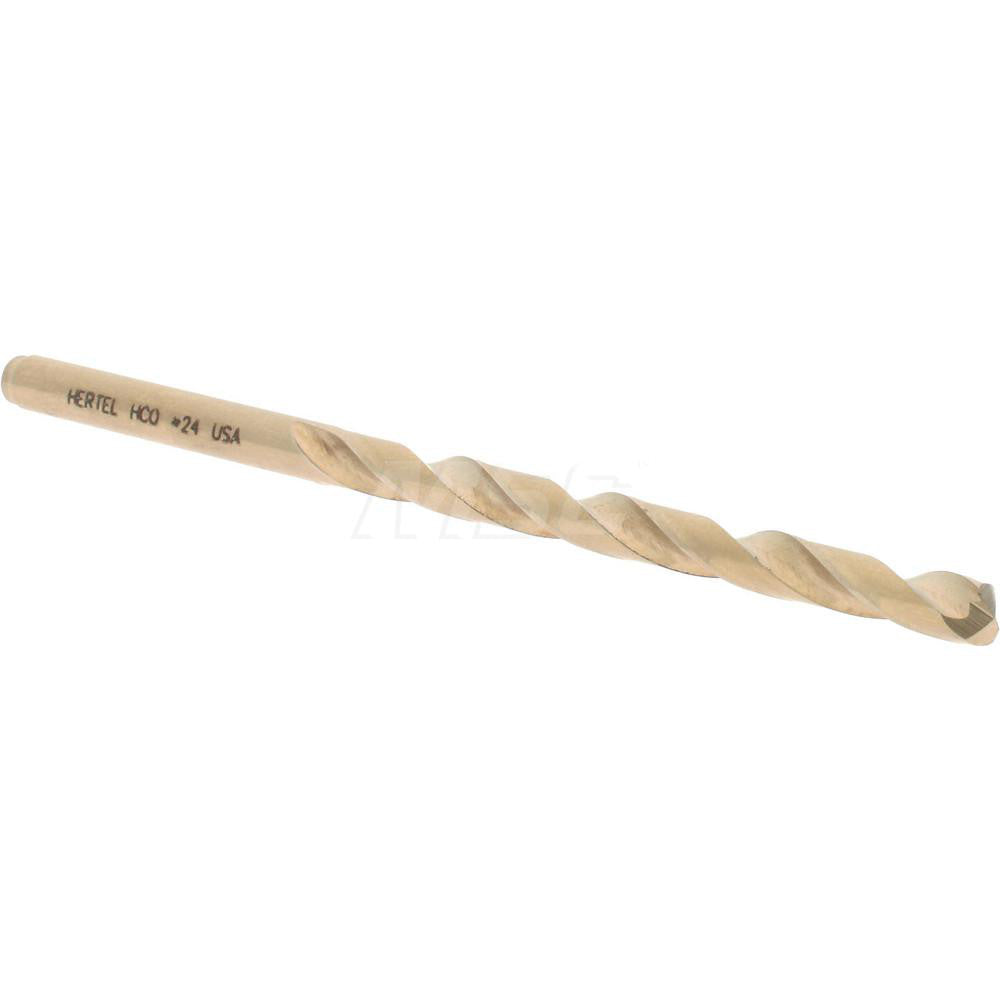 Hertel 04138715 Jobber Length Drill Bit #24 (0.1520) Dia, 135 deg, Cobalt