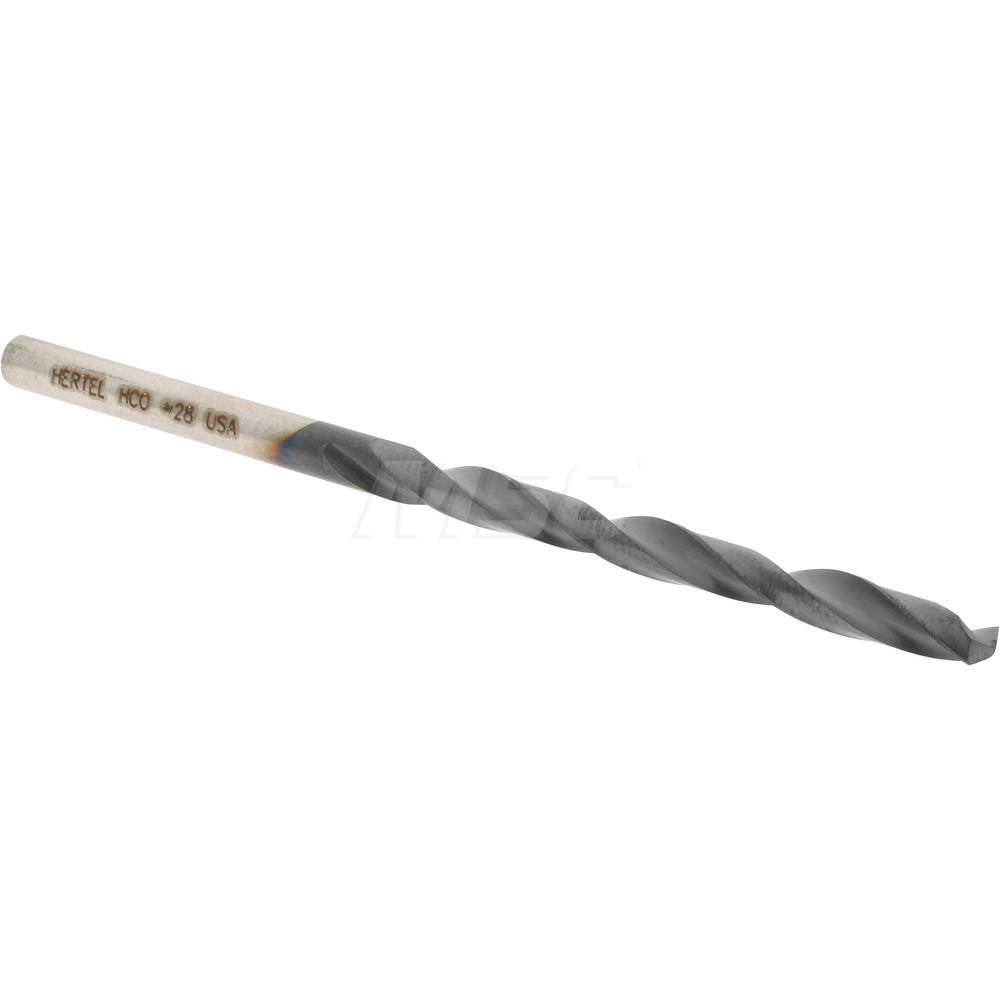 Hertel 4140208 Jobber Length Drill Bit #28 (0.1405) Dia, 135 deg, Cobalt