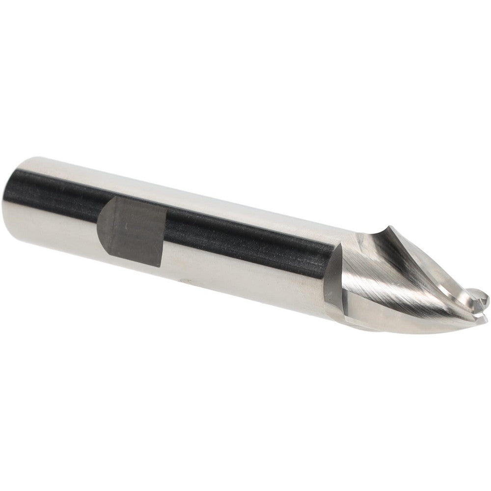 AWARD CUTTER CO., INC. W-202 Tapered End Mill 20 deg Angle per Side, 1/8" Small Dia, 1/2" LOC, 3 Flute, High Speed Steel, Square End