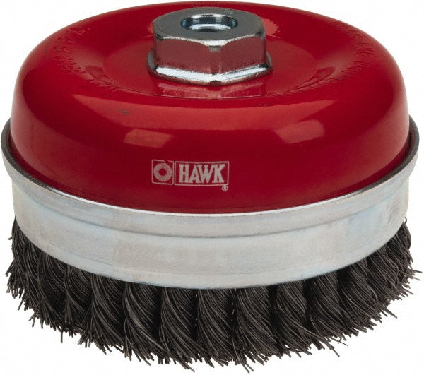 Value Collection S04185914 Cup Brush 5" Dia, 0.02" Wire Dia, Steel, Knotted