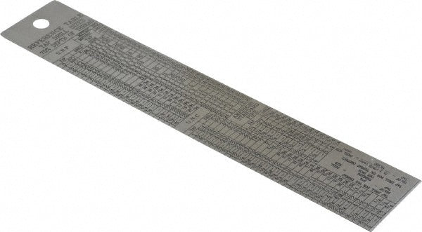 SPI 13-970-9 Steel Rule 6" OAL, English Graduation, Rigid, 1-1/4" OAW