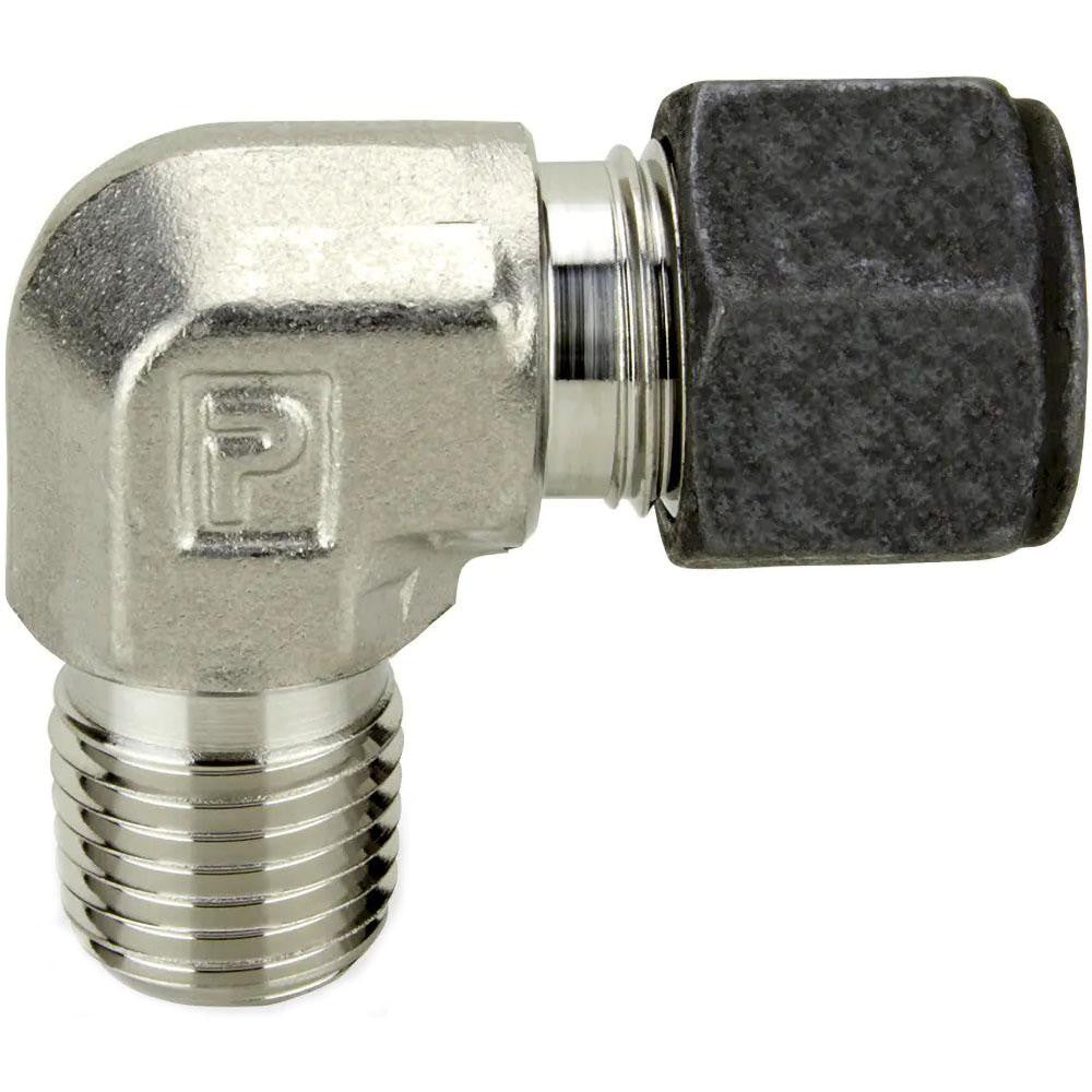 Parker 4-6 CBZ-SS Compression Tube Male Elbow 3/8" Thread, Compression x MNPT