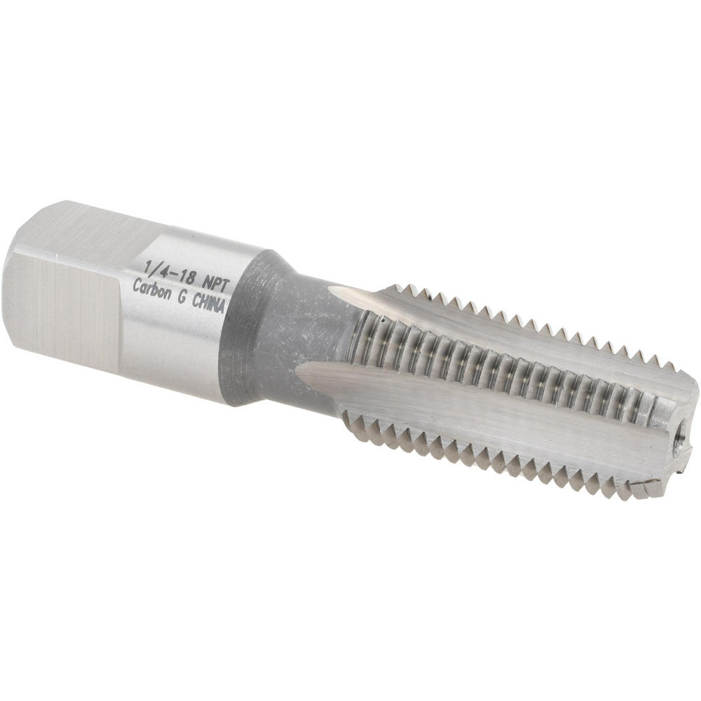 Value Collection JY4350039 Standard Pipe Tap 1/4-18, NPT, 4 Flutes, Carbon Steel, Bright/Uncoated