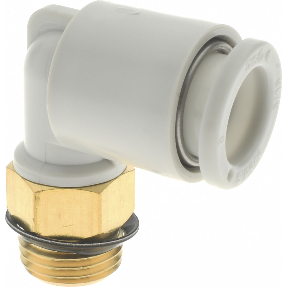SMC Pneumatics KQ2L08-U01A Push-to-Connect Push-to-Connect Fitting Elbow, Universal, 8.00 mm OD