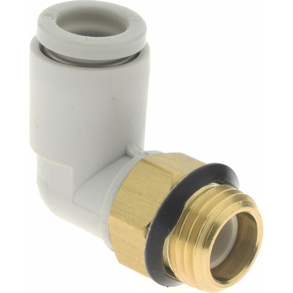 SMC Pneumatics KQ2L06-U01A Push-to-Connect Push-to-Connect Fitting Elbow, Universal, 6.00 mm OD