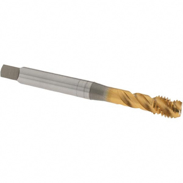 OSG 2391805 Spiral Flute Tap M10x1.5, Metric Coarse, 3 Flute, Modified Bottoming Chamfer, 6H Class of Fit, Vanadium High-Speed Steel, TiN Finish
