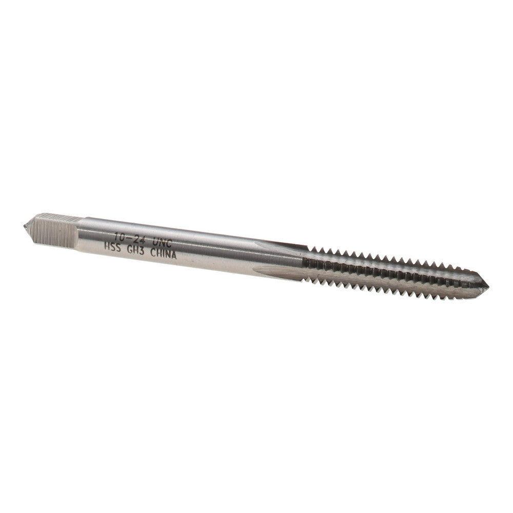 Value Collection MSC-04438248 Straight Flute Tap #10-24 UNC, 4 Flutes, Plug, 2B/3B Class of Fit, High Speed Steel, Bright/Uncoated