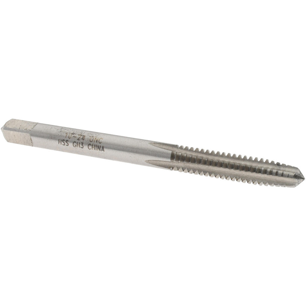Value Collection MSC-04438263 Straight Flute Tap #10-24 UNC, 4 Flutes, Taper, 2B/3B Class of Fit, High Speed Steel, Bright/Uncoated