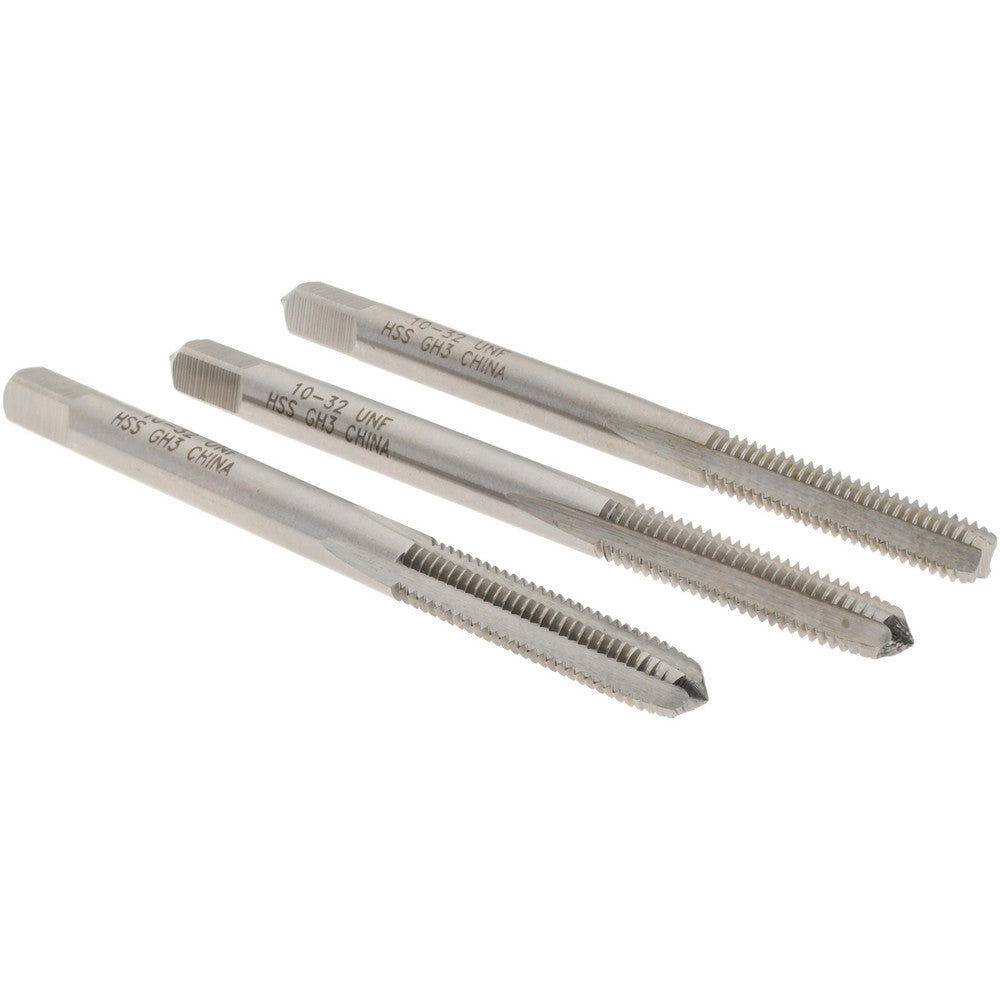 Value Collection MSC-04438354 Tap Set #10-32 UNF, 4 Flute, High Speed Steel, Bright Finish