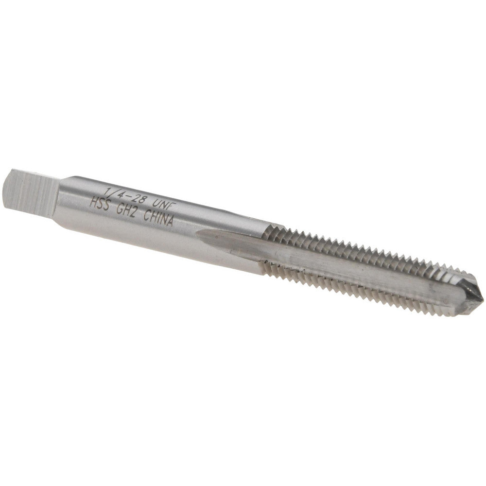 Value Collection MSC-04460283 Straight Flute Tap 1/4-28 UNF, 4 Flutes, Plug, High Speed Steel, Bright/Uncoated