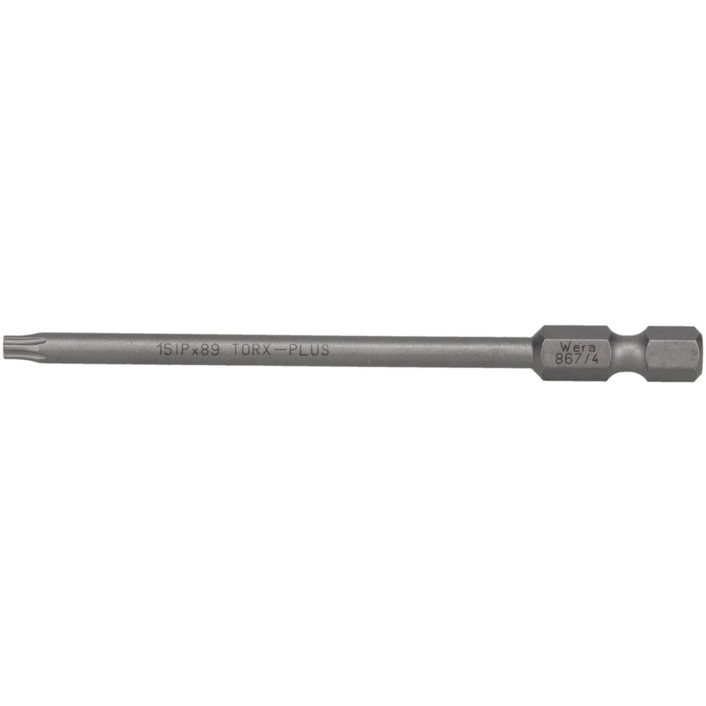 Wera 05134672001 Power Screwdriver Bit 15IP Torx, 15IP Speciality Point Size, 1/4" Hex Drive