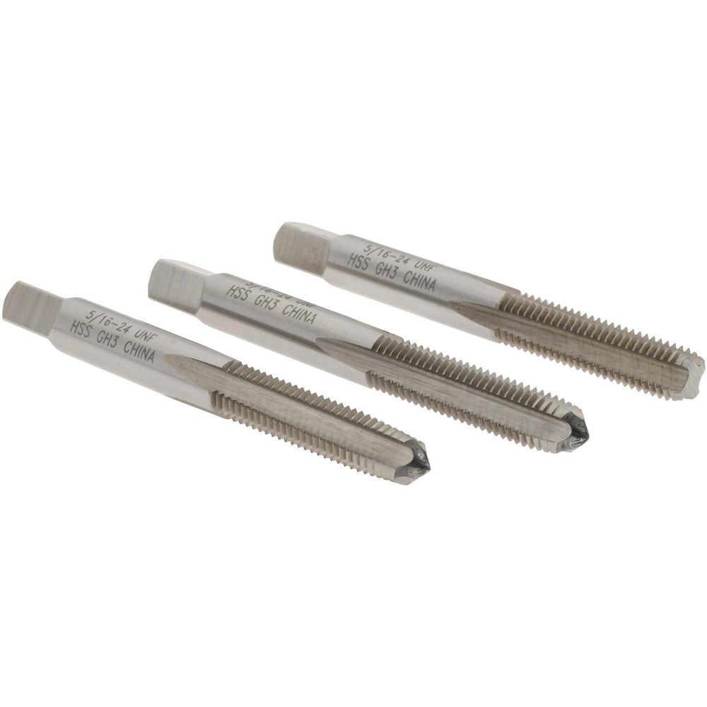Value Collection MSC-04471272 Tap Set 5/16-24 UNF, 4 Flute, High Speed Steel, Bright Finish