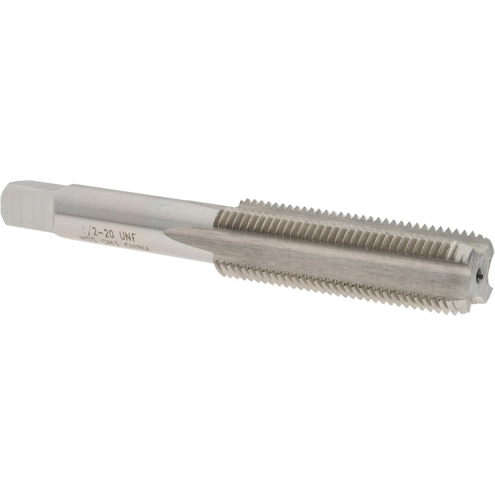 Value Collection MSC-04474219 Straight Flute Tap 1/2-20 UNF, 4 Flutes, Bottoming, 3B Class of Fit, High Speed Steel, Bright/Uncoated
