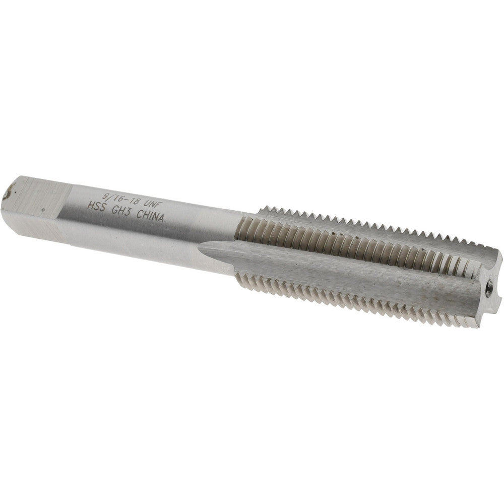Value Collection MSC-04475208 Straight Flute Tap 9/16-18 UNF, 4 Flutes, Taper, High Speed Steel, Bright/Uncoated