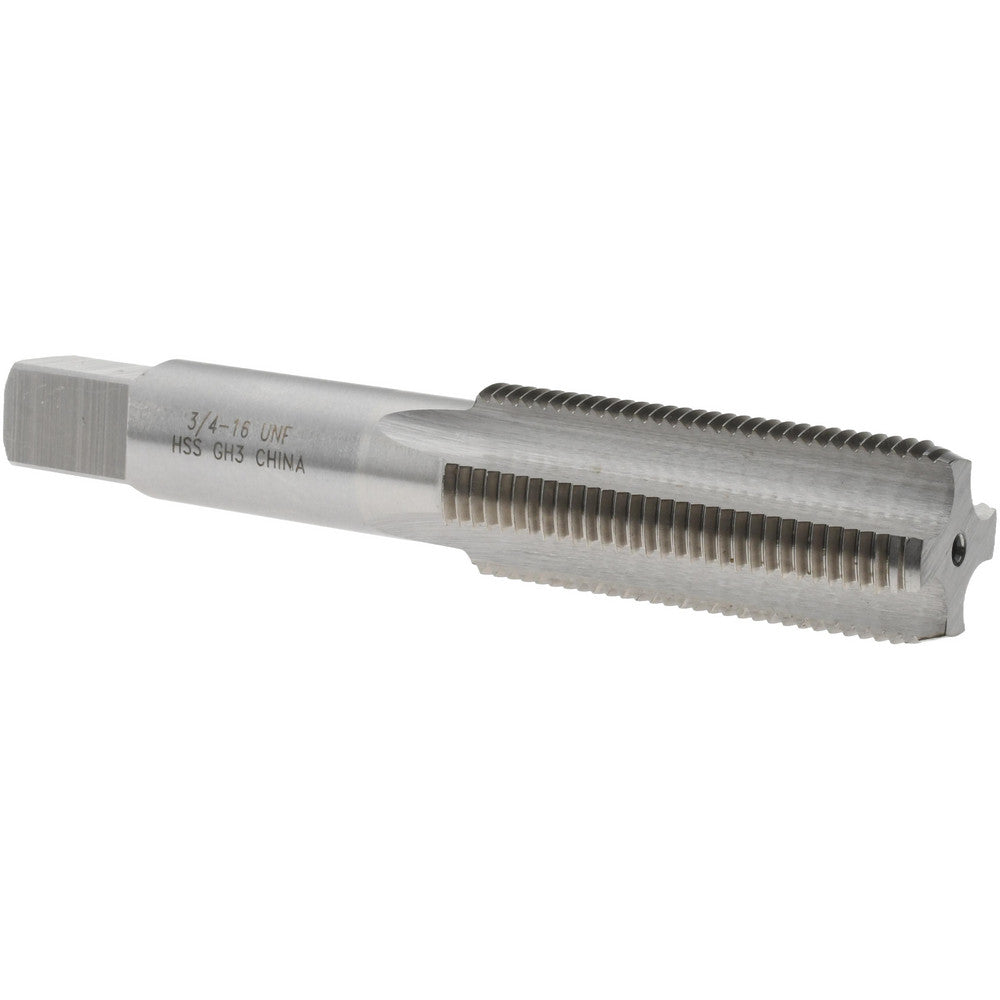 Value Collection MSC-04477170 Straight Flute Tap 3/4-16 UNF, 4 Flutes, Bottoming, 3B Class of Fit, High Speed Steel, Bright/Uncoated
