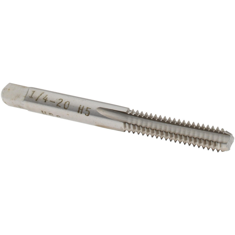 Value Collection MSC-04480216 Straight Flute Tap 1/4-20 UNC, 4 Flutes, Bottoming, 2B Class of Fit, High Speed Steel, Bright/Uncoated