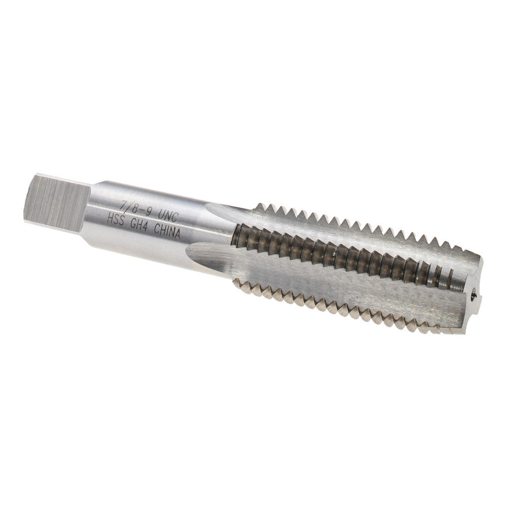 Value Collection MSC-04488094 Straight Flute Tap 7/8-9 UNC, 4 Flutes, Plug, 3B Class of Fit, High Speed Steel, Bright/Uncoated