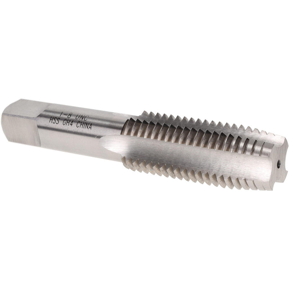 Value Collection MSC-04489035 Straight Flute Tap 1-8 UNC, 4 Flutes, Taper, 3B Class of Fit, High Speed Steel, Bright/Uncoated